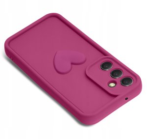 Etui do Samsung S24 FE silikonowe MATOWE serce + Szkło ochronne na ekran 9H 3