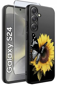 krainaGSM ETUI do Samsung Galaxy S24 WZORY | SILIKONOWE MATT CASE + SZKŁO 9H 2