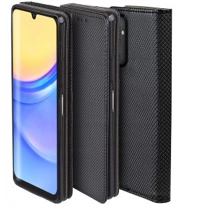 krainaGSM Etui do Samsung Galaxy M15 5G SMART MAGNET CASE PORTFEL + SZKŁO 9H 6