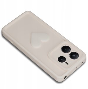 krainaGSM Etui do Xiaomi Redmi Note 14 4G silikonowe MATOWE serce + Szkło 9H 2