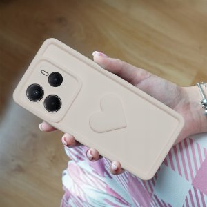 krainaGSM Etui do Xiaomi Redmi Note 14 4G silikonowe MATOWE serce + Szkło 9H 5