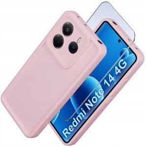 krainaGSM Etui do Xiaomi Redmi Note 14 4G silikonowe MATOWE + Szkło 9H 8