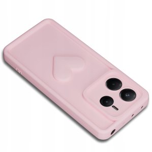krainaGSM Etui do Xiaomi Redmi Note 14 4G silikonowe MATOWE serce + Szkło 9H 3