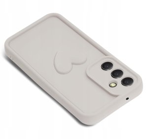 krainaGSM Etui do Samsung M15 5G silikonowe MATOWE serce + Szkło ochronne na ekran 9H 2