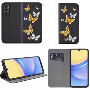 krainaGSM Etui do Samsung Galaxy M15 5G MAGNET WZORY CASE PORTFEL + SZKŁO 9H 3