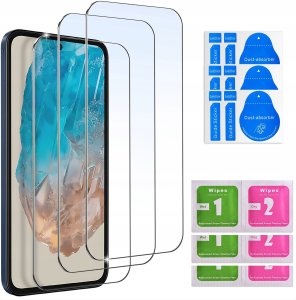ZESTAW Etui do Samsung M35 5G Matowe Czarne Silikon Slim + 3 SZTUKI SZKŁO 4