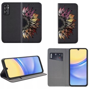 krainaGSM Etui do Samsung Galaxy M15 5G MAGNET WZORY CASE PORTFEL + SZKŁO 9H 3