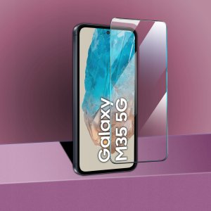 krainaGSM Etui do Samsung M35 5G silikonowe MATOWE + Szkło ochronne na ekran 9H 3