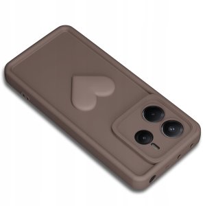 krainaGSM Etui do Xiaomi Redmi Note 14 4G silikonowe MATOWE serce + Szkło 9H 2
