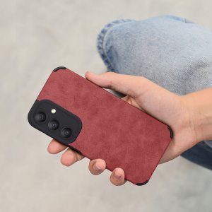 Etui do Samsung M15 5G silikonowe SKÓRZANE VINTAGE CASE + Szkło na ekran 9H 5