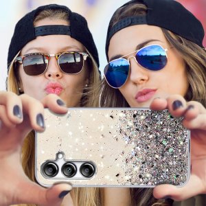 krainaGSM Etui do Samsung Galaxy M15 5G CASE BROKAT + SZKŁO OCHRONNE 9H 5
