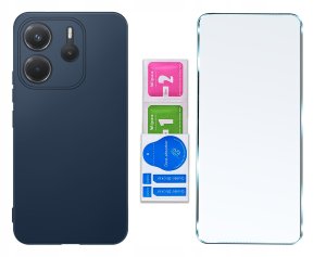 krainaGSM Etui do Xiaomi Redmi Note 14 5G CASE Gumowe Matowe Silikon Slim + SZKŁO 9H 7