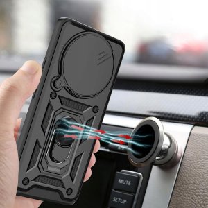 krainaGSM Etui do Xiaomi Redmi Note 14 Pro 4G PANCERNE SLIDE RING CASE 2