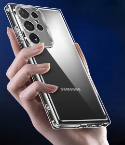 Etui do Samsung Galaxy S25 Ultra WZMACNIANE SILIKONOWE PRZEZROCZYSTE +Szkło 2
