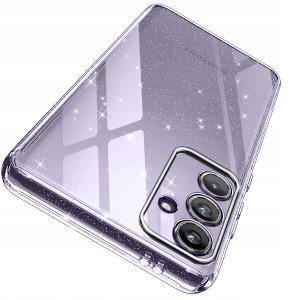 Etui do Samsung Galaxy S24 FE SILIKONOWE BROKATOWE CASE + SZKŁO OCHRONNE 4