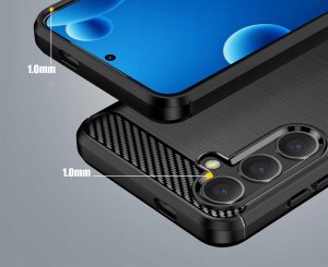 Etui do Samsung Galaxy S25+ Plus Pancerne Carbon CASE + Szkło OCHRONNE 9H 4