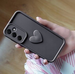 Etui do Samsung S24 FE silikonowe MATOWE serce + Szkło ochronne na ekran 9H 5