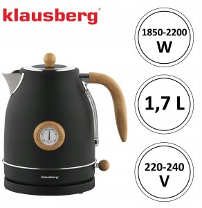 CZAJNIK ELEKTRYCZNY 1,7L Z TERMOMETREM KLAUSBERG KB-7907 RETRO 12