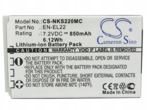 Akumulator Bateria Typu En-el22 Enel22 Do Nikon 1 J4 S2 J 4 S 2 Cameronsino / Cs-nks220mc 4
