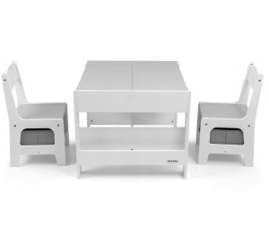 Milly Mally Zestaw mebli - Stolik i dwa krzesełka Sven Plus White 3