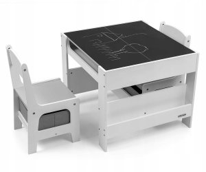 Milly Mally Zestaw mebli - Stolik i dwa krzesełka Sven Plus White 6