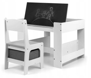 Milly Mally Zestaw mebli - Stolik i dwa krzesełka Sven Plus White 7