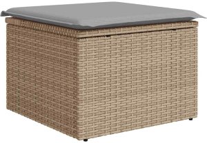 vidaXL Zestaw do jadalni w ogrodzie z poduszką 8 pcs Beżowy i szary 5