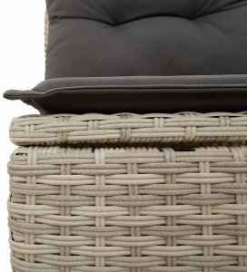 vidaXL Zestaw do jadalni w ogrodzie z poduszką 7 pcs Jasnoszary 7