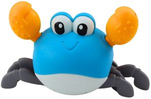 LeanToys Zabawka Do Kąpieli Nakręcany Krab Chodzi Pływa Niebieski 2