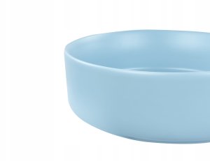 Umywalka nablatowa ceramiczna ⌀ 37 cm niebieska GUDAR 5