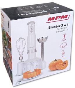 Blender MPM Blender ręczny 3w1 - 700W - Biały 10
