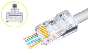 Intellinet Wtyk RJ45 8P/8C Cat 5e UTP linka/drut przelotowy 50 sztuk 4