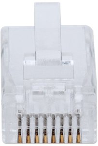 Intellinet Wtyk RJ45 8P/8C Cat 5e UTP linka/drut przelotowy 50 sztuk 5