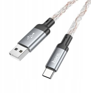 Kabel USB Hoco USB-A - USB-C 1 m Szary 4