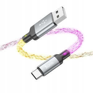 Kabel USB Hoco USB-A - USB-C 1 m Szary 5