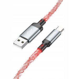 Kabel USB Hoco USB-A - USB-C 1 m Szary 6