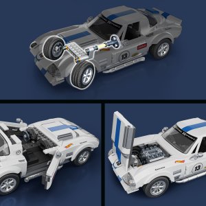 Mattel Brick Shop Klocki Hot Wheels Elite Series Corvette Grand Sport (JGR31) 6