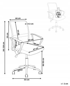 Fotel biurowy Czarny BEST 3