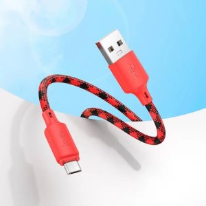 Kabel USB Hoco USB-A - microUSB 1 m Czerwony 2