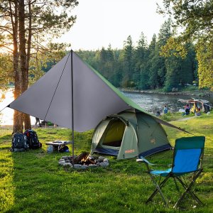 Plandeka Nils Extreme NC17107 TARP PŁACHTA BIWAKOWA KEMPINGOWA 300X300 CM ZIELONA NILS CAMP 2