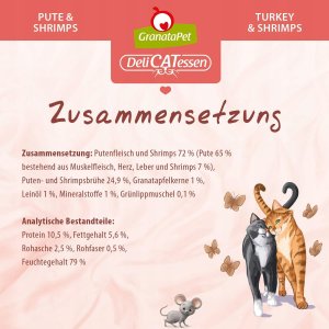 GranataPet DeliCatessen indyk i krewetki karma mokra dla kota 800g 3