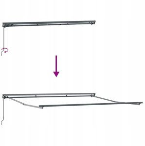 Markiza zwijana Jasnoszary 400x300 cm tkanina Lumarko! 9