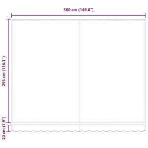 Markiza zwijana Jasnoszary 400x300 cm tkanina Lumarko! 10