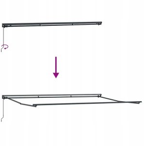 Markiza zwijana ręczne Żółty i pomarańczowy 500x300 cm tkanina Lumarko! 9
