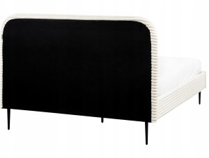 Łóżko Sztruks FLAYAT 140 x 200 cm Złamana biel 7