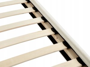 Łóżko Sztruks FLAYAT 140 x 200 cm Złamana biel 9