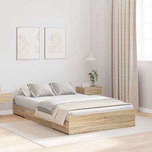 Rama łóżka z miejscem na przechowywanie dąb sonoma 120 x 200 cm Lumarko! 2