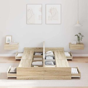 Rama łóżka z miejscem na przechowywanie dąb sonoma 120 x 200 cm Lumarko! 3