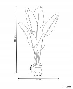 Sztuczna roślina BANANA TREE 123 cm Biały 3