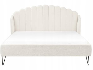 Łóżko Boucle AMBILLOU 180 x 200 cm Złamana biel 4